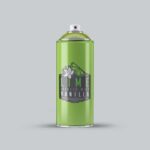 Green Paint Spray Bottle Mockup