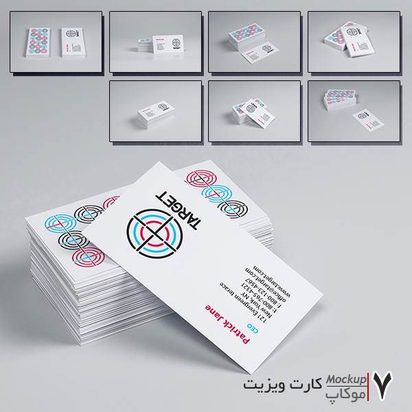 کارت ویزیت با مقوای سفید