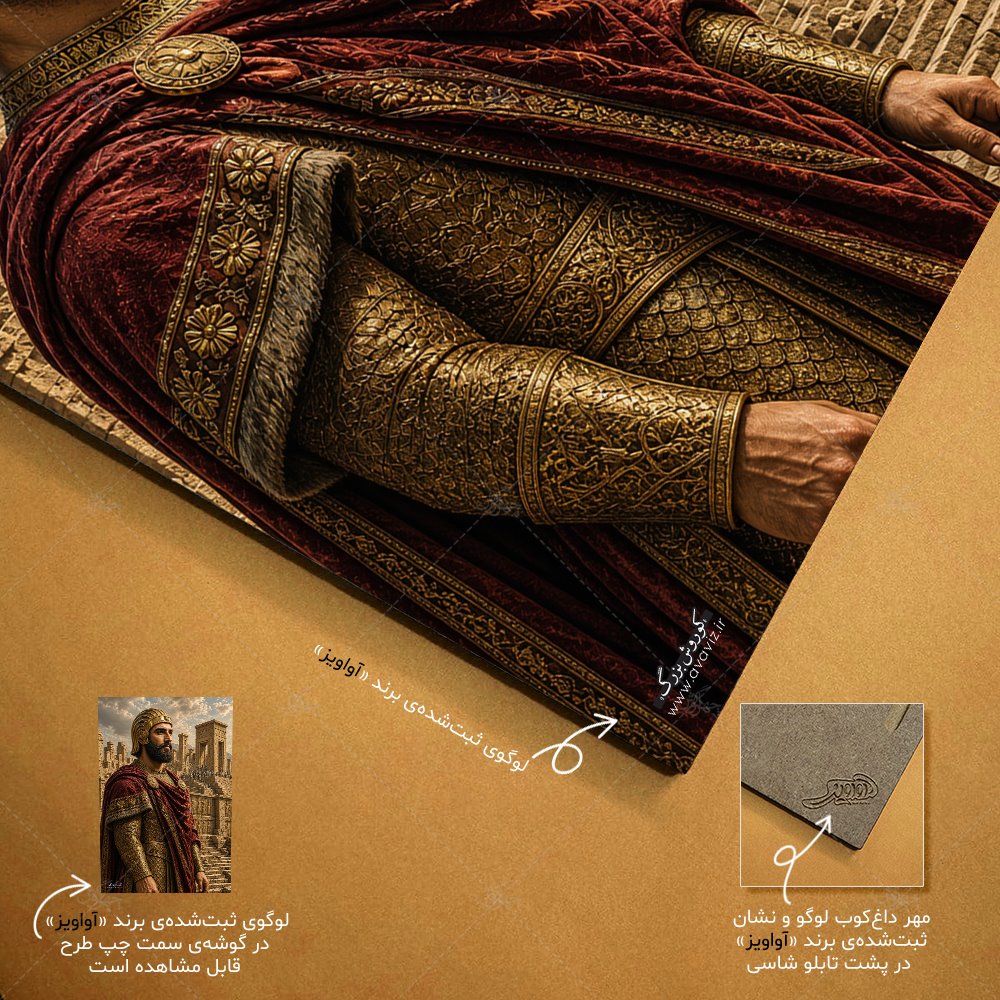 تابلو شاسی آواویز مدل کوروش بزرگ در پرسپولیس کد 4G878 تصویر 4